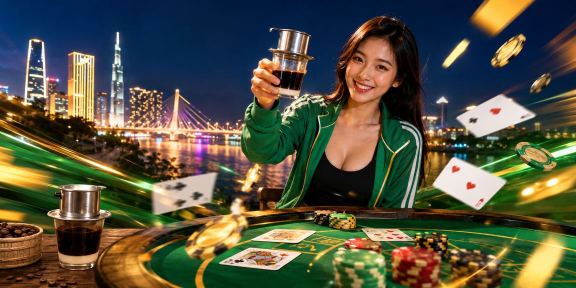 Người chơi tại TP.HCM tham gia baccarat trực tuyến trong không gian cà phê Việt Nam
